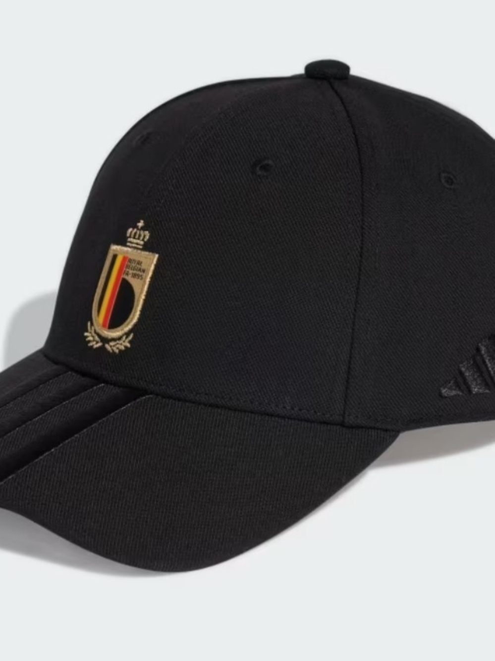 adidas Belgium National Team Black Curved-Brim Baseball Cap with Logo Tag